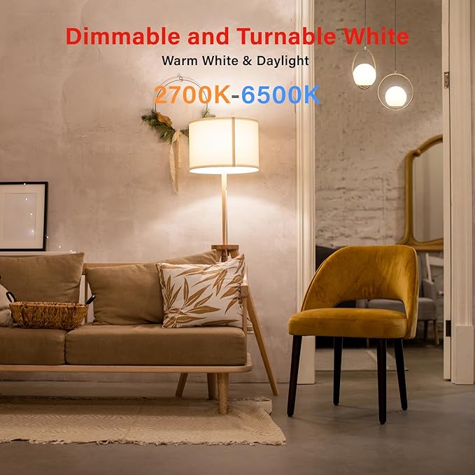 Sengled Dual Mode Smart Light Bulbs with Remote & App Control, LED Bulbs 2700K-6500K Dimmable, Remote Control Light Bulbs 60W Equiv, Local Group Control (4P No Remote, No Support Alexa & Google)