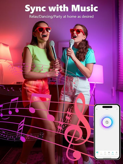 Brizled Smart Light Bulbs, Color Changing Light Bulb, RGBWW LED Light Bulbs App Control, E26 A19 Dimmable Smart Bulb Work with Alexa Google Home, 2.4Ghz WiFi Light Bulb, Music Sync, 9W, 806 LM, 4 Pack