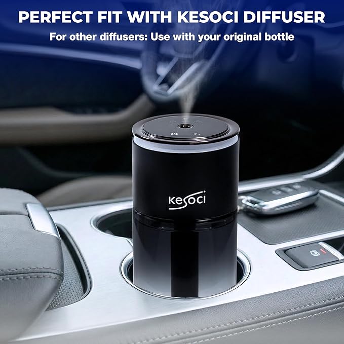 Smart Car Air Freshener Refill Liquid 160ML – Car Diffuser Refill with Replacement Cotton Wick & Holder Kit, Long Lasting Fragrance for Smart Car Diffusers (Night Encounter)