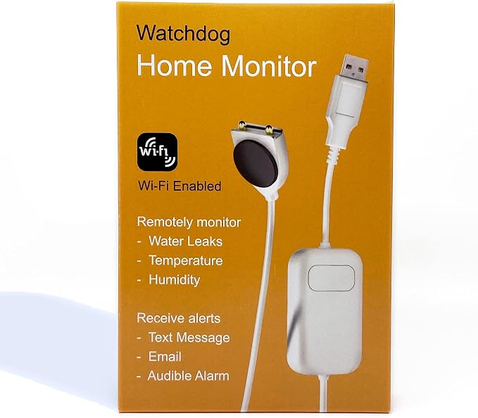 Watchdog Home Monitor - Water, Temperature, Humidity, and Power Outage Alarm Sensor with WiFi