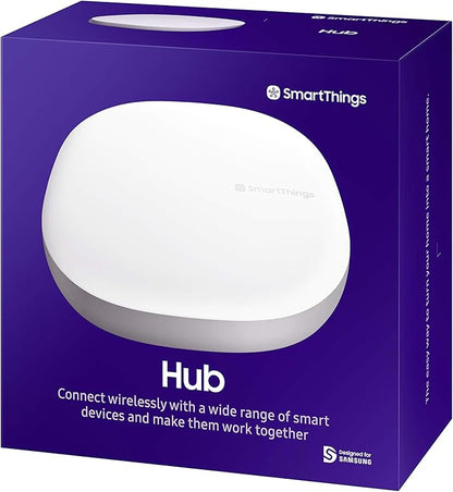 SmartThings Hub 3rd Generation [GP-U999SJVLGDA] Smart Home Automation Hub Home Monitoring Smart Devices - Alexa Google Home Compatible - Zigbee, Z-Wave, Cloud to Cloud Protocols – White