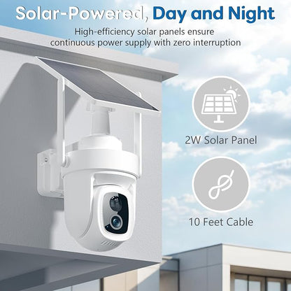 4K Solar Security Cameras Wireless Outdoor with Local Storage Base