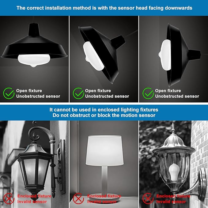 Motion Sensor Light Bulbs, Dusk to Dawn Motion Activated Security Lights, 12W BR30 Motion Detector Led Bulb, 100 Watt Equivalent, E26 6000K Daylight, Suitable for Indoor/Outdoor, (4 Pack)
