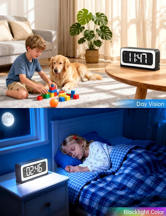 Clock Camera 2K,5G&2.4G WiFi Indoor Security Camera,Cameras for Home Security,3 in 1 Indoor Camera with Alarm,Full Color Night Vision,Local Storage