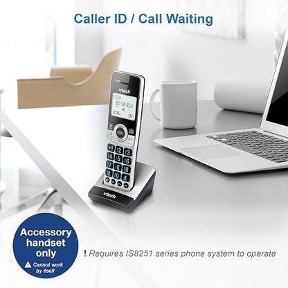 VTech IS8201 Additional Handset for IS8251 Business Grade Cordless Phone Series, Perfect for Home Office, Smart Call Blocking, Answering System, Bluetooth Connect to Cell