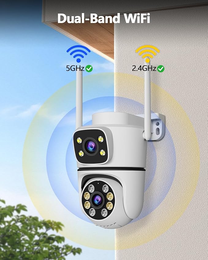 WEILAILIFE 【Auto Tracking】 Outdoor Wireless Security Camera, PTZ WiFi Video Surveillance Cameras for Home Security