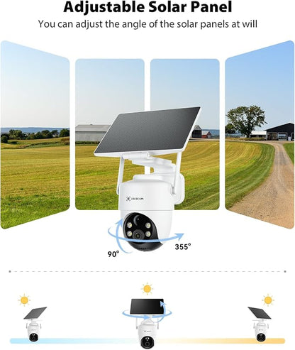 COCOCAM 4K 8MP Security Camera Outdoor Wireless WiFi,10000mAh Battery