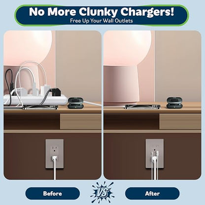 TOPGREENER USB Outlet, 4.2A Type A & Type C USB Wall Outlet, Nickel, 2 Pack | 15 Amp Tamper-Resistant USB Outlets Receptacles, Charging Power Outlet with USB Ports, UL Listed, Wall Plate Included