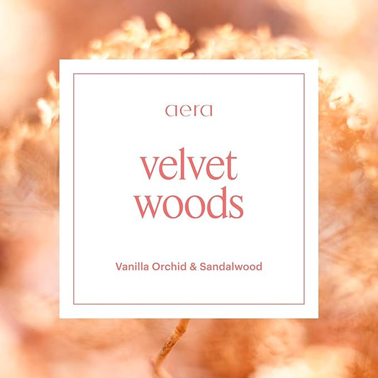 AERA Velvet Woods – Smart Home Fragrance Capsule Refill – Notes of Vanilla Orchid, Nutmeg & Sandalwood – Woody Fresh Essential Oil Scent – 25mL Capsule Size Fits Diffuser