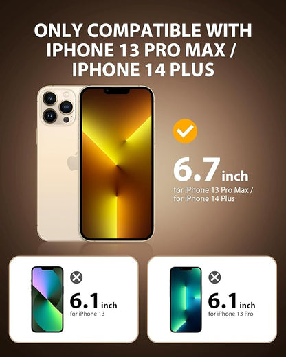PDDKISS Compatible for iPhone 13 Pro Max Privacy Screen Protector/iPhone 14 Plus Screen Protector 6.7 Inch, Purple Gradient Anti Spy Anti Blue Light HD Tempered Glass Easy Installation