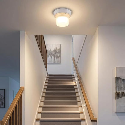 CRIOO GU24 LED Light Bulb with Lampshade, UL Listed, 9W 60W Equiv, 2700K, 800LM, 2 Prong Twist Lock for Kitchen Closet