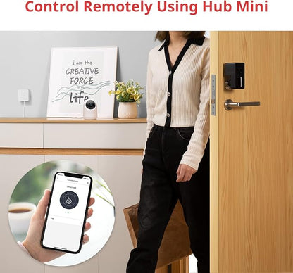 SwitchBot Smart Lock, Bluetooth Electronic Deadbolt Keyless Entry Door Lock for Front Door, Compatible with WiFi Bridge (Sold Separately), Fits Your Existing for Airbnbs Vacation Rentals