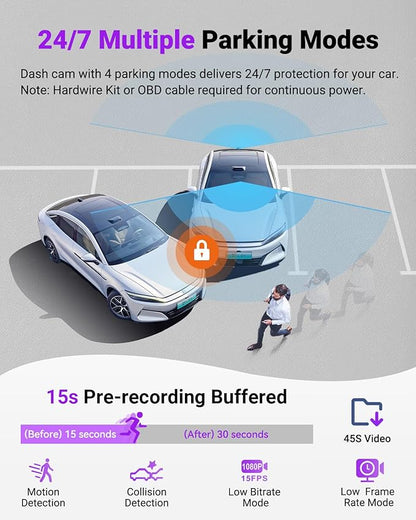 Vantrue S1 Pro Max AI Dash Cam, ADAS, 4K Dash Camera with Parking Mode, Voice/APP Control, 5GHz WiFi, STARVIS 2, HDR, PlatePix, Night Vision, GPS, Dashcam Support 1TB