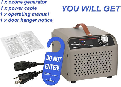 Ozone Generator 60,000mg/h Home & Industrial Use Air Purifier – High Capacity O3 Air Ionizer for 4,000 Sq Ft, Smoke Odor Removal, Room, Car, Pet, Basement Deodorizer