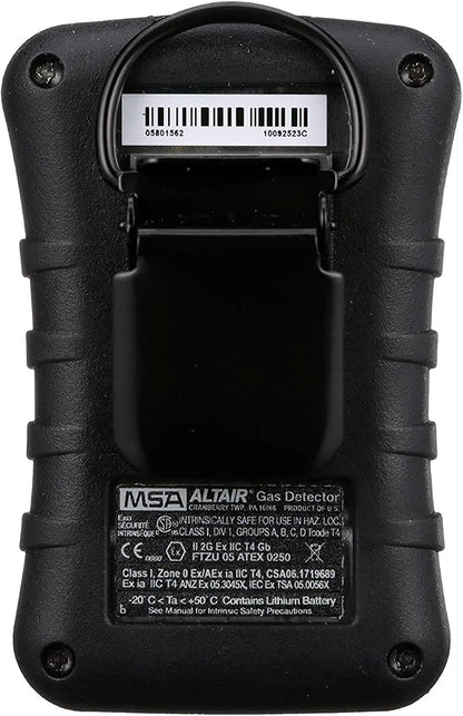 MSA 10092523 ALTAIR Single-Gas Detector - (O2) Oxygen (Low: 19.52%, High 23.0%), Color: Black, Portable Gas Monitor, Durable, Handheld, UL Standard-Approved