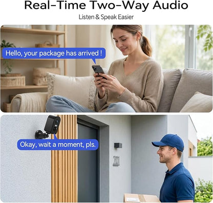 KKB 4G LTE Cellular Security Cameras Wireless Outdoor, Magnetic Mount, 2K No WiFi Security Camera Indoor Battery Powered Built-in SIM, Off-Grid Camera for RVs/Travel/Camping, Subscription Required
