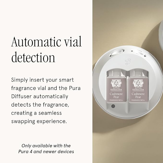 Pura & Antica Farmacista Home Scent Refill - Smart Home Air Diffuser Fragrance - Provides Hours of Luxury Fragrance - Household Essential - Clean & Safe Diffuser - Single Refill, Cashmere Pear