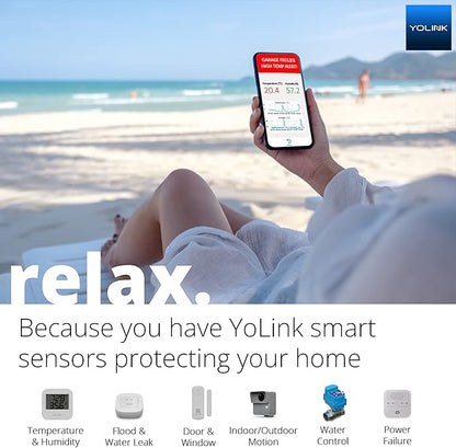 YoLink Smart Power Fail Alarm, AC Power Outage Alert, LoRa Long-Range Wireless, Remote Monitoring, App Alerts, Text/SMS, Email Alerts, YoLink Hub Required!