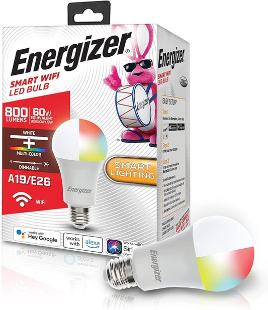 ENERGIZER A19 SMART BRIGHT RGB WHITE LED BULB