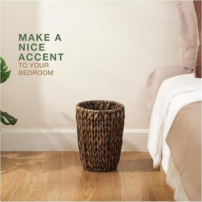 84ECO 2-Pack Black Wicker Trash Cans