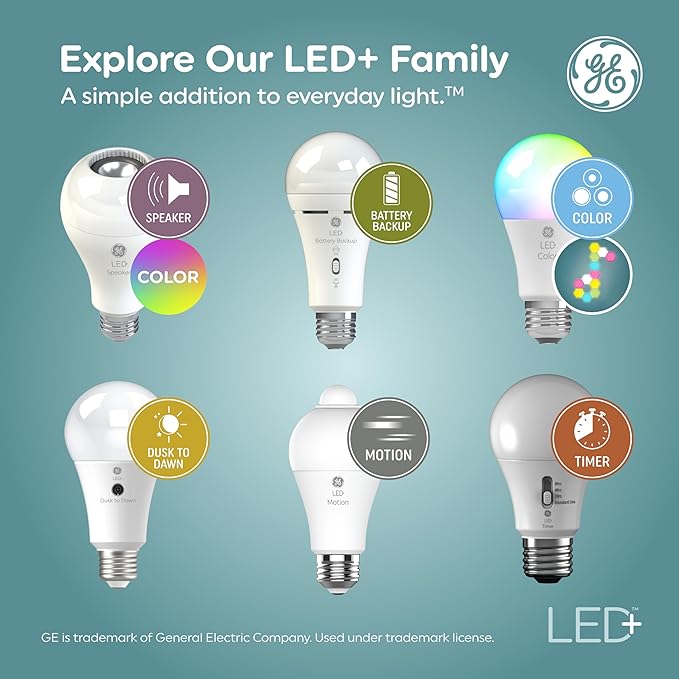GE LED+ Speaker Soft White A21 (1-Pack)