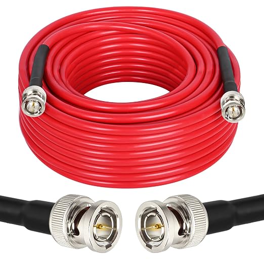 XRDS -RF 50FT SDI Cable - 75 Ohm RG59 BNC Male Cable for 4K 1080P 3G/6G HD SDI Camera Monitor Video Recorder SDI to HDMI Converter Splitter Security Camera
