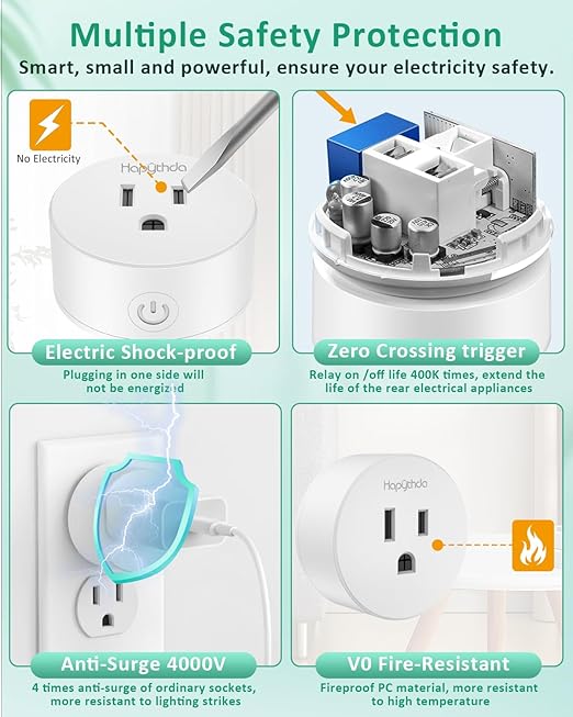 Remote Control Outlet with Countdown Function, 15A/1500W Anti-Surge 4000V Wireless Remote Outlet, 500FT RF Range No Wire Remote Plug On Off Switch for Household Appliances, Christmas Lights