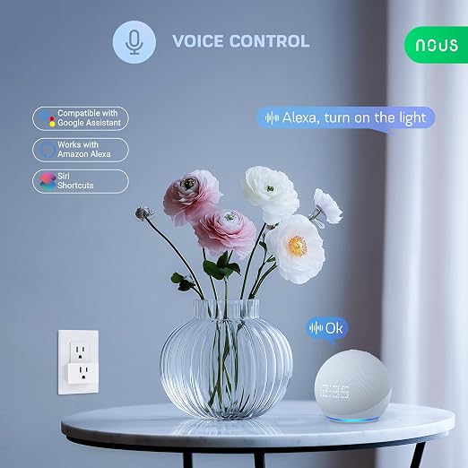 Zigbee Smart Plug, Energy Monitoring, 𝗭𝗶𝗴𝗯𝗲𝗲 𝗛𝘂𝗯 Required, ETL Certified, Compatible with Alexa, Google Home, Home Assistant, SmartThings, Remote App Control, Smart Outlet, 1 Pack