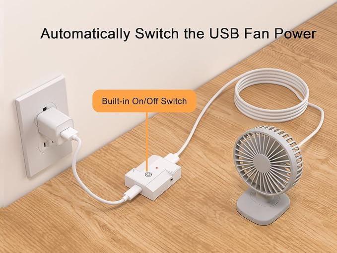 Automatically Power On Off for Wyze Cam v4 v3 Camera, Automatically Turn Off Camera When Going Home to Protect Privacy with USB Power Extension Cable
