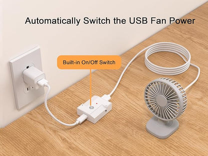 Automatically Power On Off for Wyze Cam v4 v3 Camera, Automatically Turn Off Camera When Going Home to Protect Privacy with USB Power Extension Cable