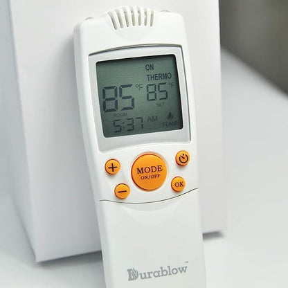Durablow TR1004 Gas Fire Fireplace On/Off Remote Control Kit + Thermostat + Timer + Backlit Transmitter for Millivolt Valve, IPI Module, Replaces Wall Switch or Thermostat