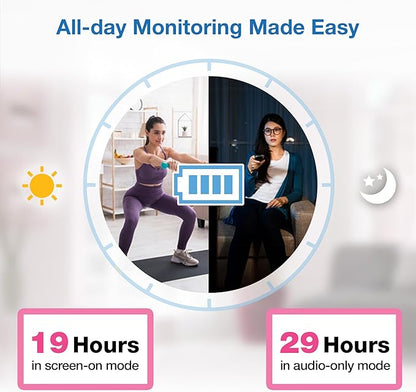 VTech VM819-2 Non-WiFi Video Baby Monitor with 2 Cameras, 1000ft Range, 19-Hour Battery – Night Vision, Temperature Sensor, Lullabies, 2-Way Audio, Secure FHSS Transmission