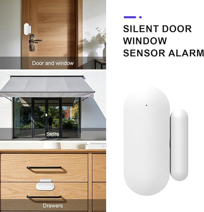 Home Security System with Instant Tuya App Alerts & WiFi+GSM/4G,Easy to Install WiFi/4G Alarm System with Instant Tuya App Alerts,Door and Window Alarms for Home,Compatible with Alexa,SOS Button