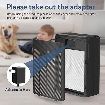 Air Purifiers for Home Large Room Up to 2000 Ft² with Washable Filters, AIUZLK H13 HEPA Filter,Bedroom Air Purifier for Pet,Air Cleaner for Smoke Pet Hair Dander Odor,P260 (Black)