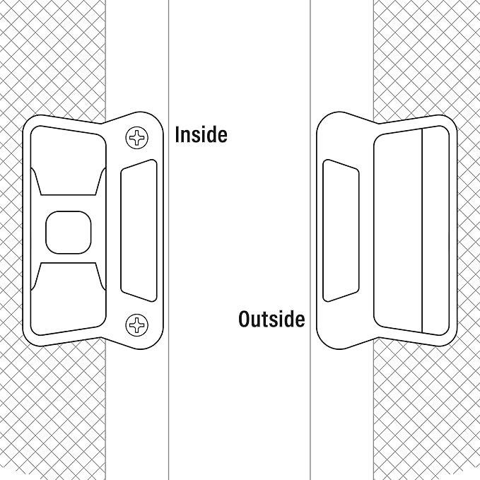 Prime-Line A 168 Black Plastic, Sliding Screen Door Latch and Pull, fits Superior (Single Pack), Black