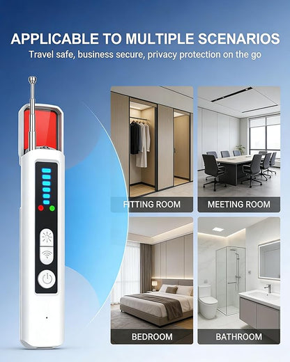 AI Hidden Camera Detectors, AI-Powered Anti Spy Device,GPS Trackers &Listening Devices,Portable Wireless Hidden Cameras Scanner for Hotels,Travel & Home,6 Sensitivity Levels & 4 Detection Modes
