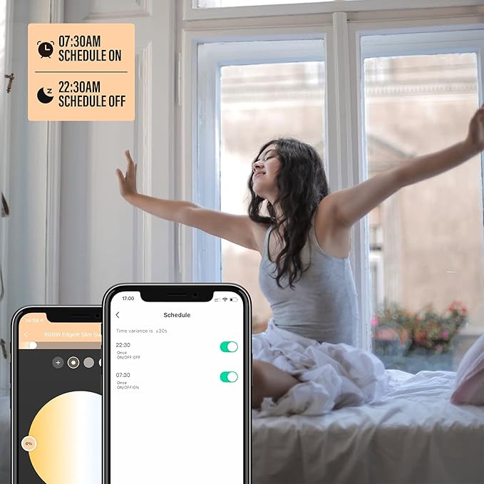 6" LED Smart Slim Recessed Pot Light, Square, WiFi APP & Voice Control, 120V, 13W, 1000LM, RGB + 2700K-6000K, ETL & FCC & IC Rated, Wet Location, Works with Alexa/Google Home, White - 1 Pack