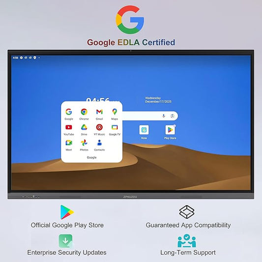 75" 4K Smart Board,Google EDLA Certified with 50MP AI Camera,40-Point Touch Digital Whiteboard,Android 14, 8+128GB,SmartBoard for Classroom Office Home（Wall Mount Included） (75 Inch)
