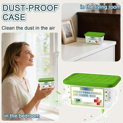 Multi-Functional Air Magic Box, Dust-Proof Case for Air Purification and Dust Removal, Compact Design for Living Room and Bedroom, 5.12 Inches