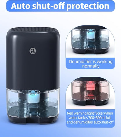 Dehumidifier, 35 OZ Small Dehumidifiers for Bedroom for Home, Quiet with Auto Shut Off, Dehumidifiers for Bedroom (280 sq. ft), Bathroom, RV, Closet, Blue