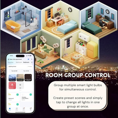 MR16 Smart LED Light Bulb, 50 Watt Equivalent, Energy Efficient 5W, GU5.3 Base, Dimmable, Color-Changing LED with App & Voice Control (3)