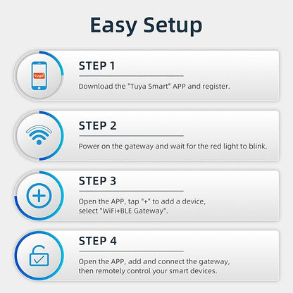 TUYA Smart Lock WiFi Gateway, G2 Hub for Smart Door Lock, Simple Installation Remote Control Zigbee Bridge & Bluetooth to WiFi Gateway for Tuya Devices