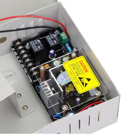 AC90V/260V 5A Access Control Power Supply Box DC12V UPS Backup Battery for All Kinds of Electric Door Lock with Time Delay