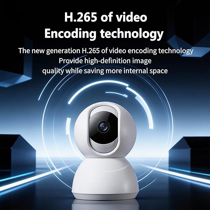 Indoor Pan/Tilt Home Security Camera 2K 3MP, 360 Degree Wired & Wireless WiFi Webcam/Monitor for Baby/Elder/Nanny with Night Vision & Phone App, 2 Way Audio, Cloud & SD Card Storage