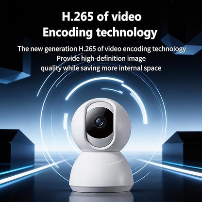 Indoor Pan/Tilt Home Security Camera 2K 3MP, 360 Degree Wired & Wireless WiFi Webcam/Monitor for Baby/Elder/Nanny with Night Vision & Phone App, 2 Way Audio, Cloud & SD Card Storage