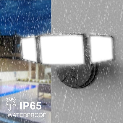 Onforu 75W Flood Lights Outdoor, 4 Packs 7000LM Super Bright Security Lights, 3 Adjustable Heads, IP65 Waterproof, 6500K Wall Mount Exterior LED Flood Light