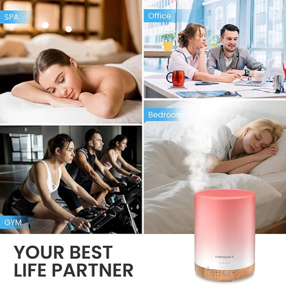 URPOWER 300mL Essential Oil Diffuser Ultrasonic Aromatherapy Diffuser