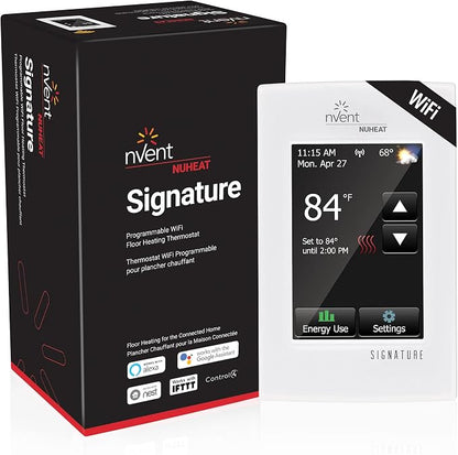 Nuheat nVent Signature AC0055 WiFi Programmable Floor Heating Thermostat