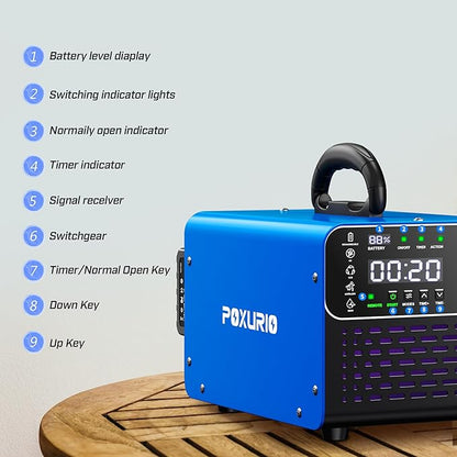 Cordless Ozone Generator - 1,000,000mg/h Professional Grade Covers 10000 Sq-Ft+, 2026 Upgraded Portable Deisgn with 2x 5000mAh Battery for 8-10 Hours Use, With Remote Control&LCD Screen