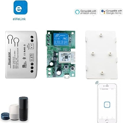 EWeLink 1CH 7-32V Smart Switch,Self-Locking Relay Switch,Mobile Phone Remote Control Remote APP On-Off Module, Timing/Delay, Compatible with Alexa Google